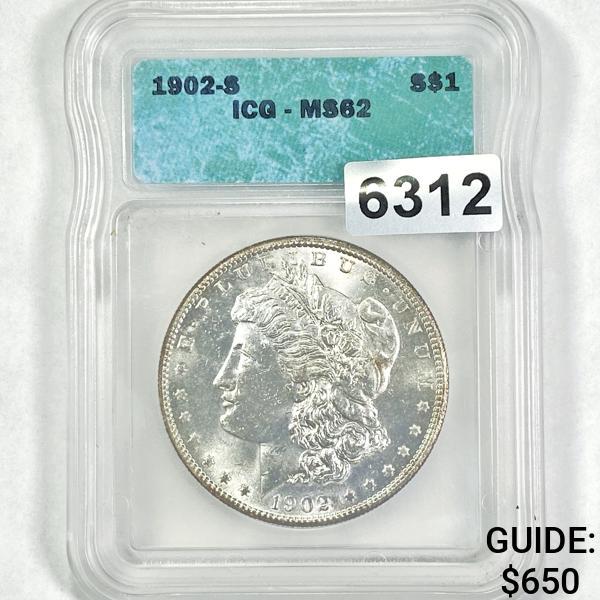 1902-S Morgan Silver Dollar ICG - MS62 (1 of 2)