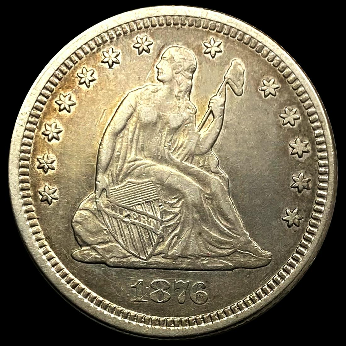 1876 Seated Liberty Quarter ABOUT UNCIRCULATED (1 of 2)