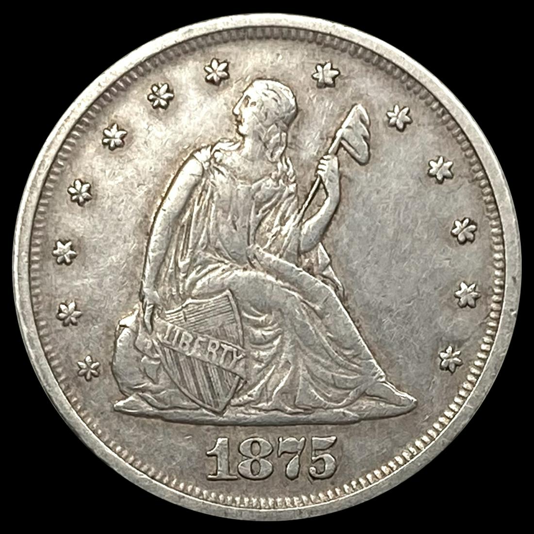 1875 Twenty Cent Piece ABOUT UNCIRCULATED (1 of 2)