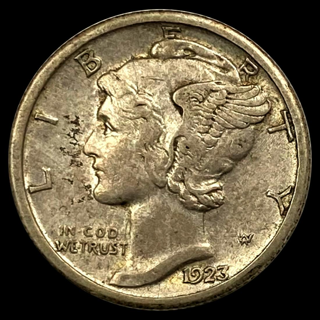 1923-S Mercury Dime ABOUT UNCIRCULATED (1 of 2)
