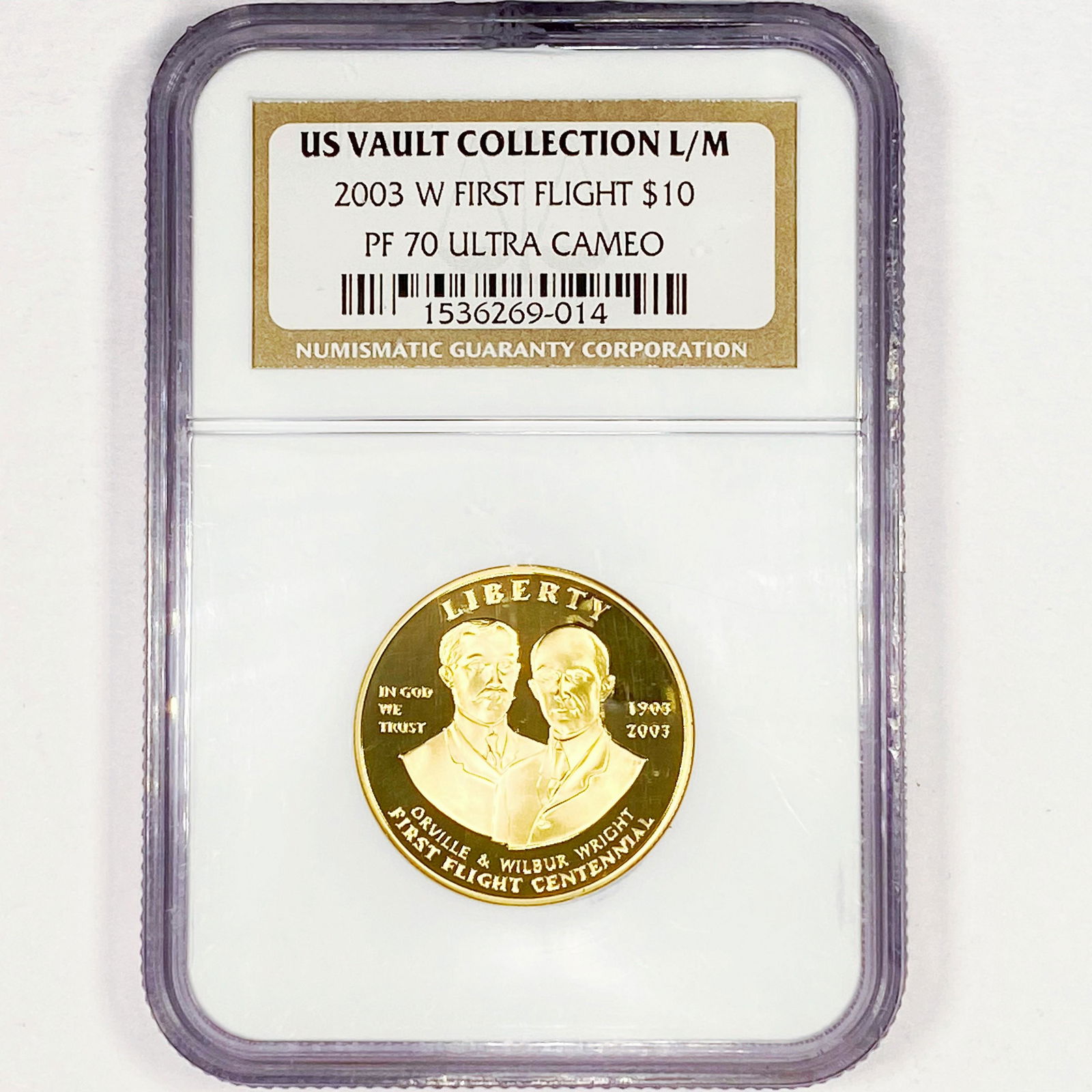 2003-W First Flight $10 Gold Eagle NGC - PF70 UC (1 of 2)
