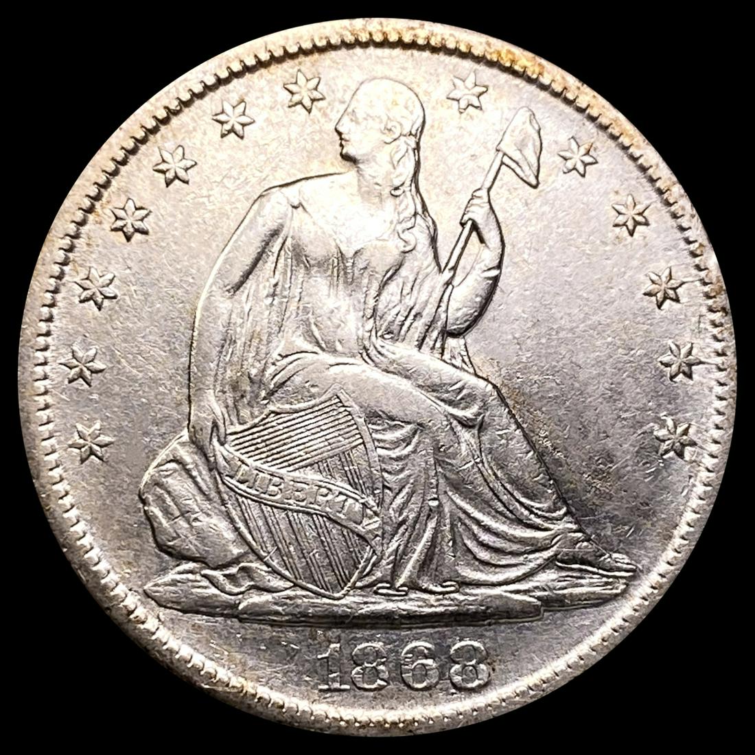 1868-S Seated Liberty Half Dollar CLOSELY UNC (1 of 2)