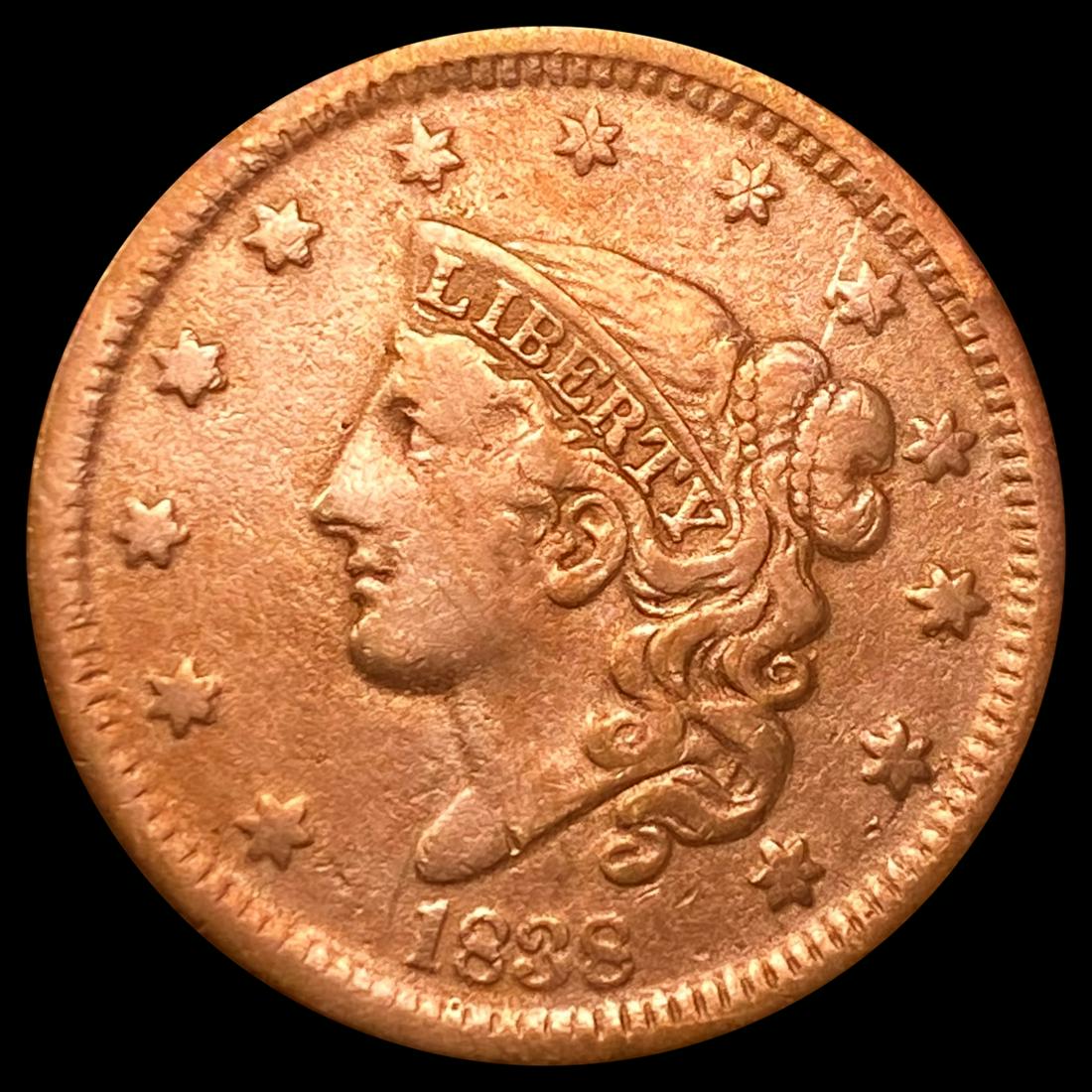 1838 Braided Hair Large Cent LIGHTLY CIRCULATED (1 of 2)
