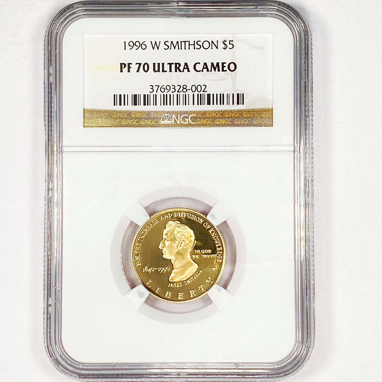 1996-W Smithson $5 Gold Half Eagle NGC - PF70 UC (1 of 2)
