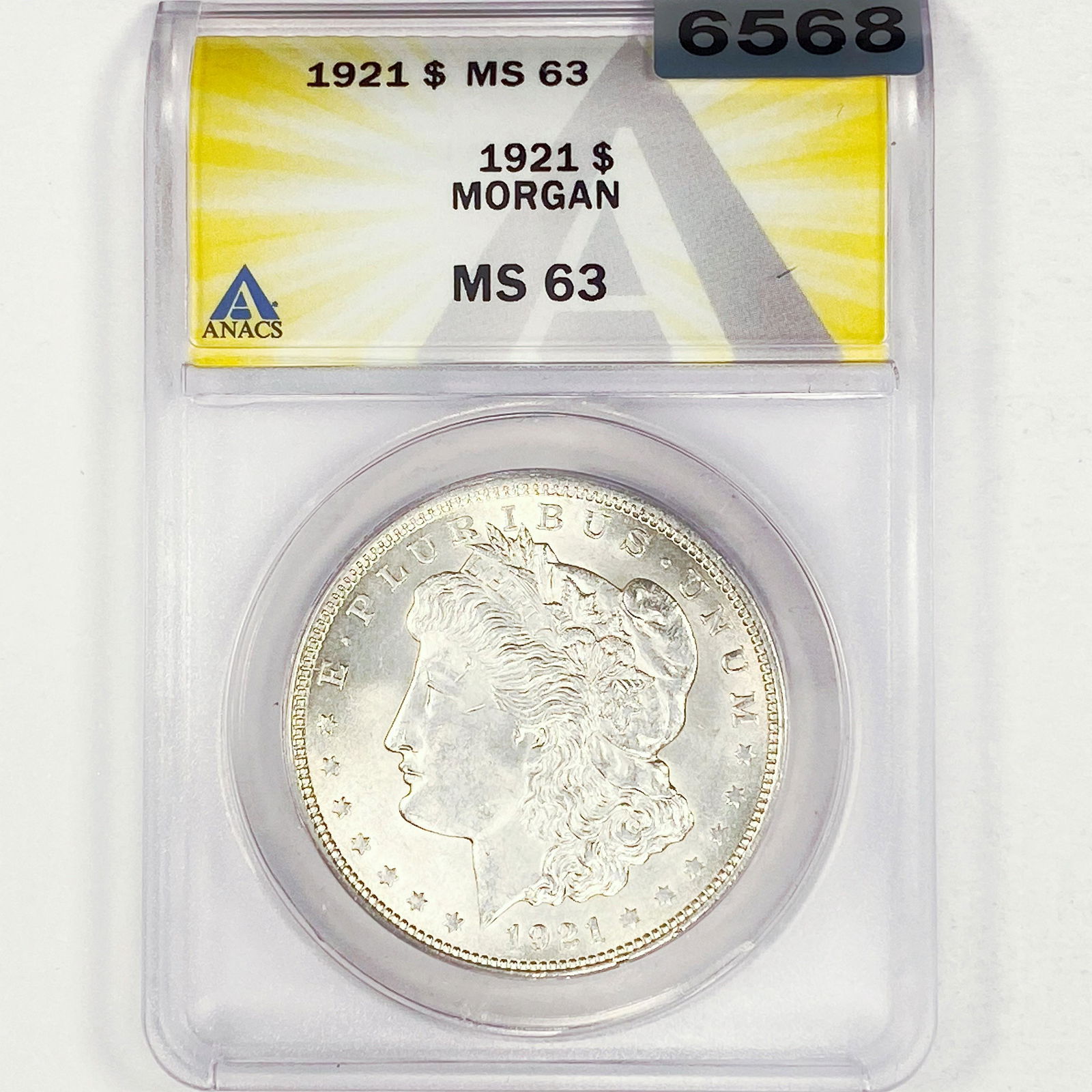 1921 Morgan Silver Dollar ANACS - MS63 (1 of 2)