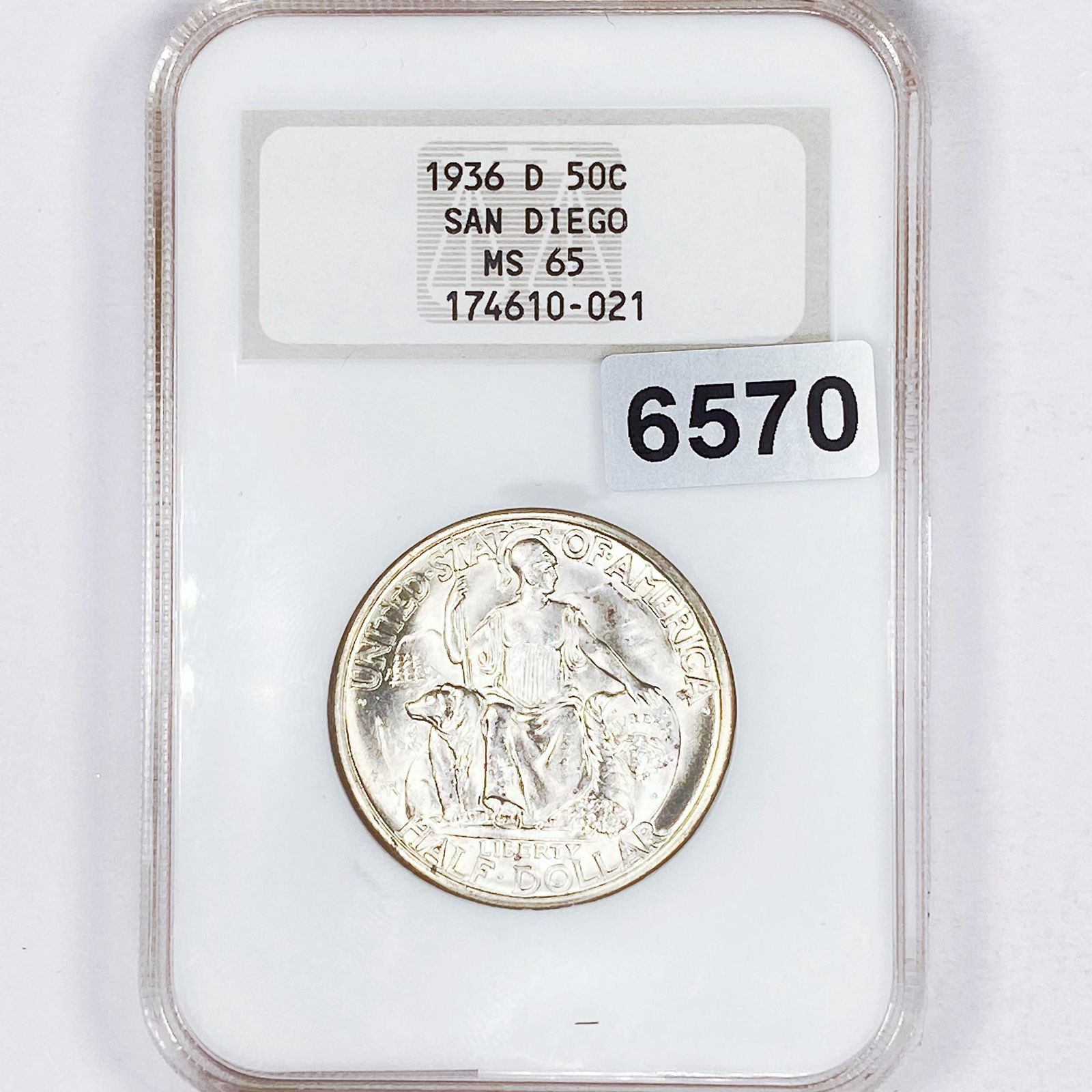 1936-D San Diego Half Dollar NGC - MS65 (1 of 2)