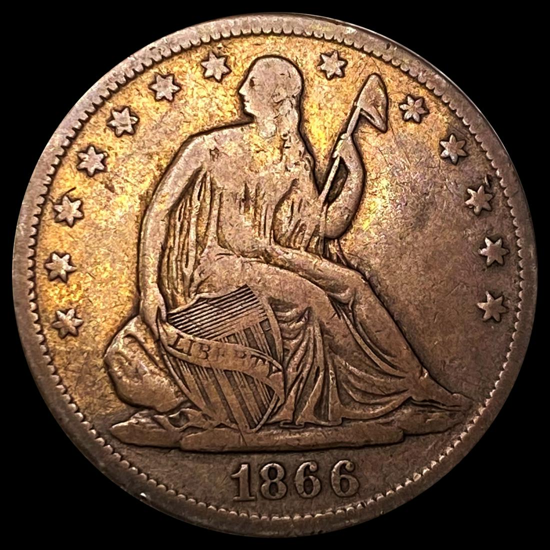 1866-S Seated Liberty Half Dollar NICELY CIRC (1 of 2)