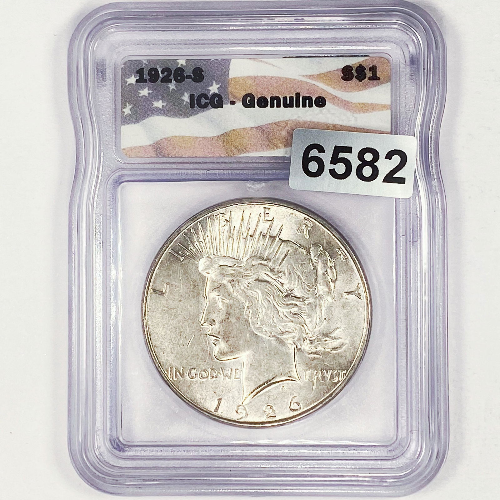 1926-S Silver Peace Dollar ICG - UNC (1 of 2)