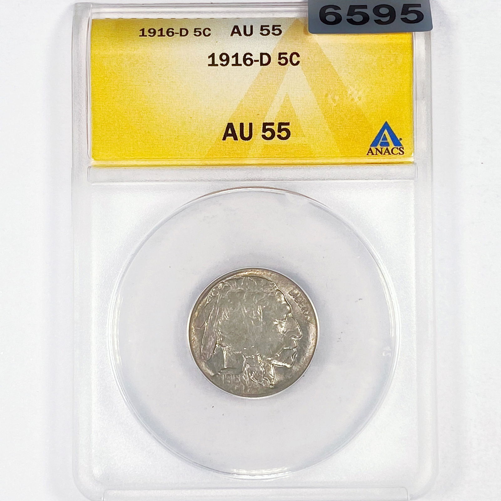 1916-D Buffalo Nickel ANACS - AU55 (1 of 2)