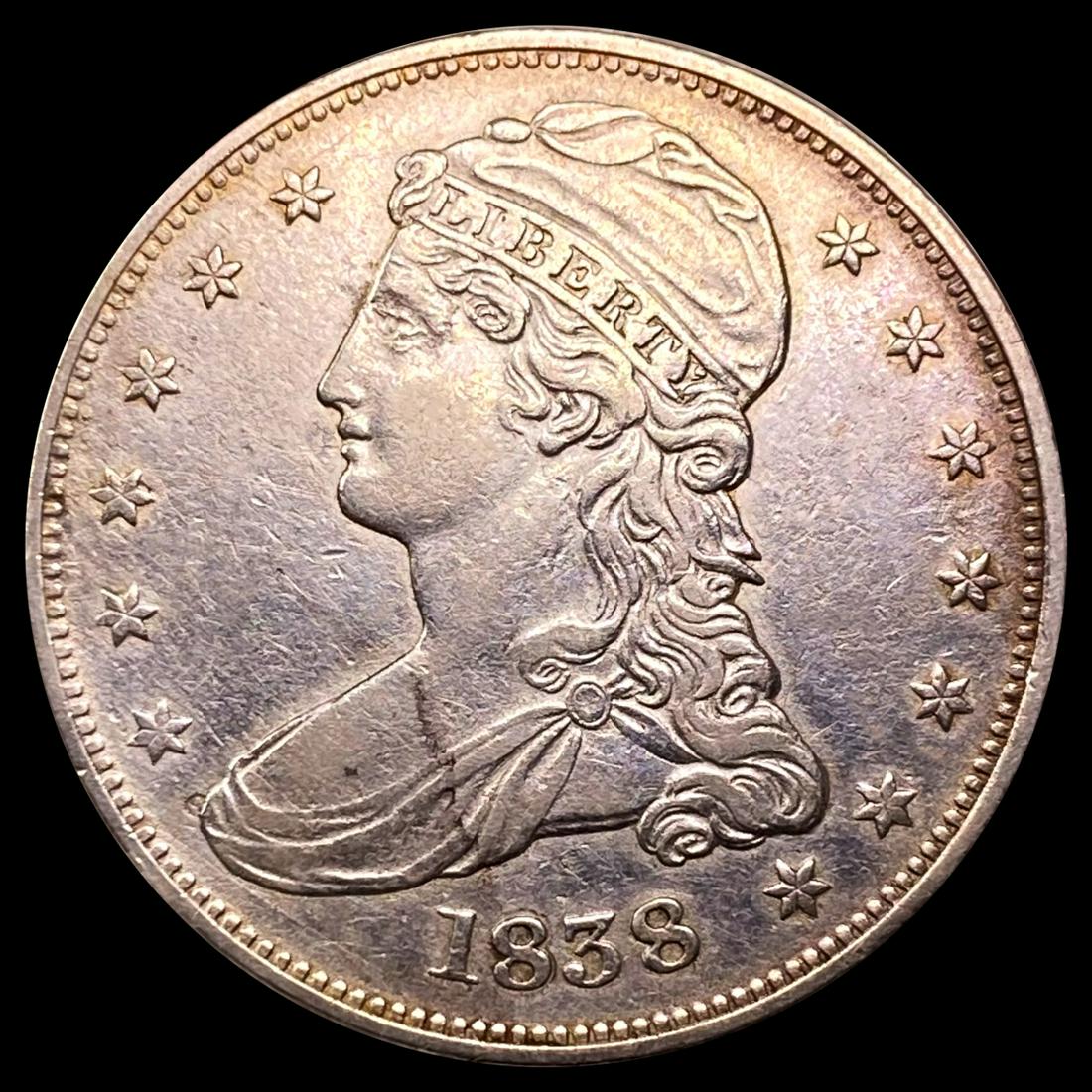 1838 Capped Bust Half Dollar ABOUT UNCIRCULATED (1 of 2)