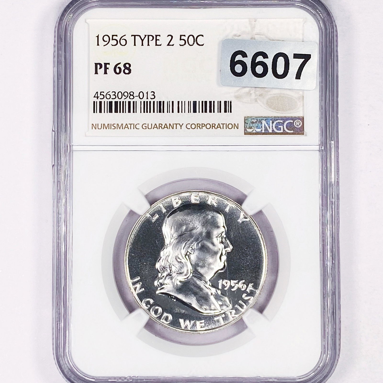 1956 Type 2 Franklin Half Dollar NGC - PF68 (1 of 2)
