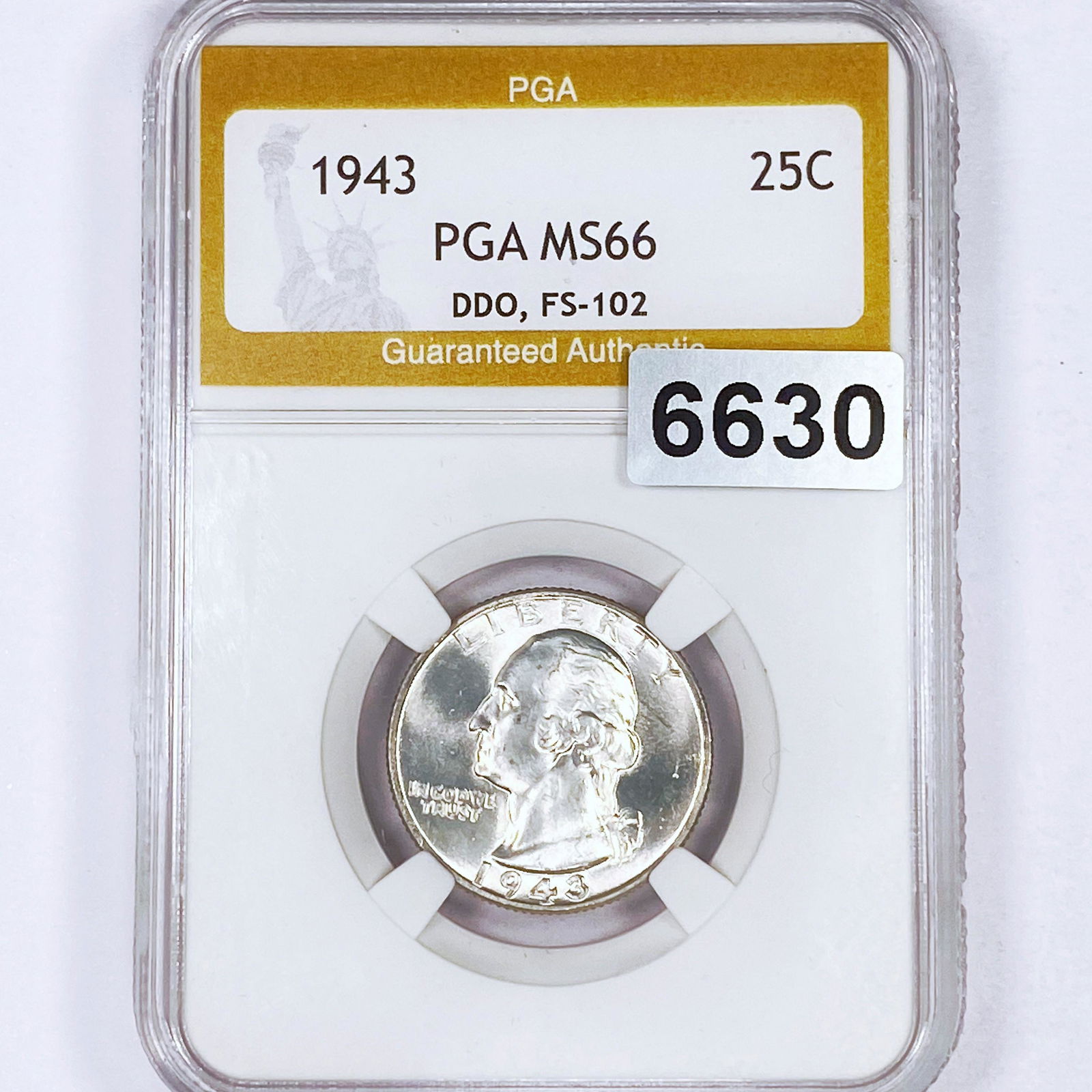 1943 DDO, FS-102 Washington Silver Quarter (1 of 2)