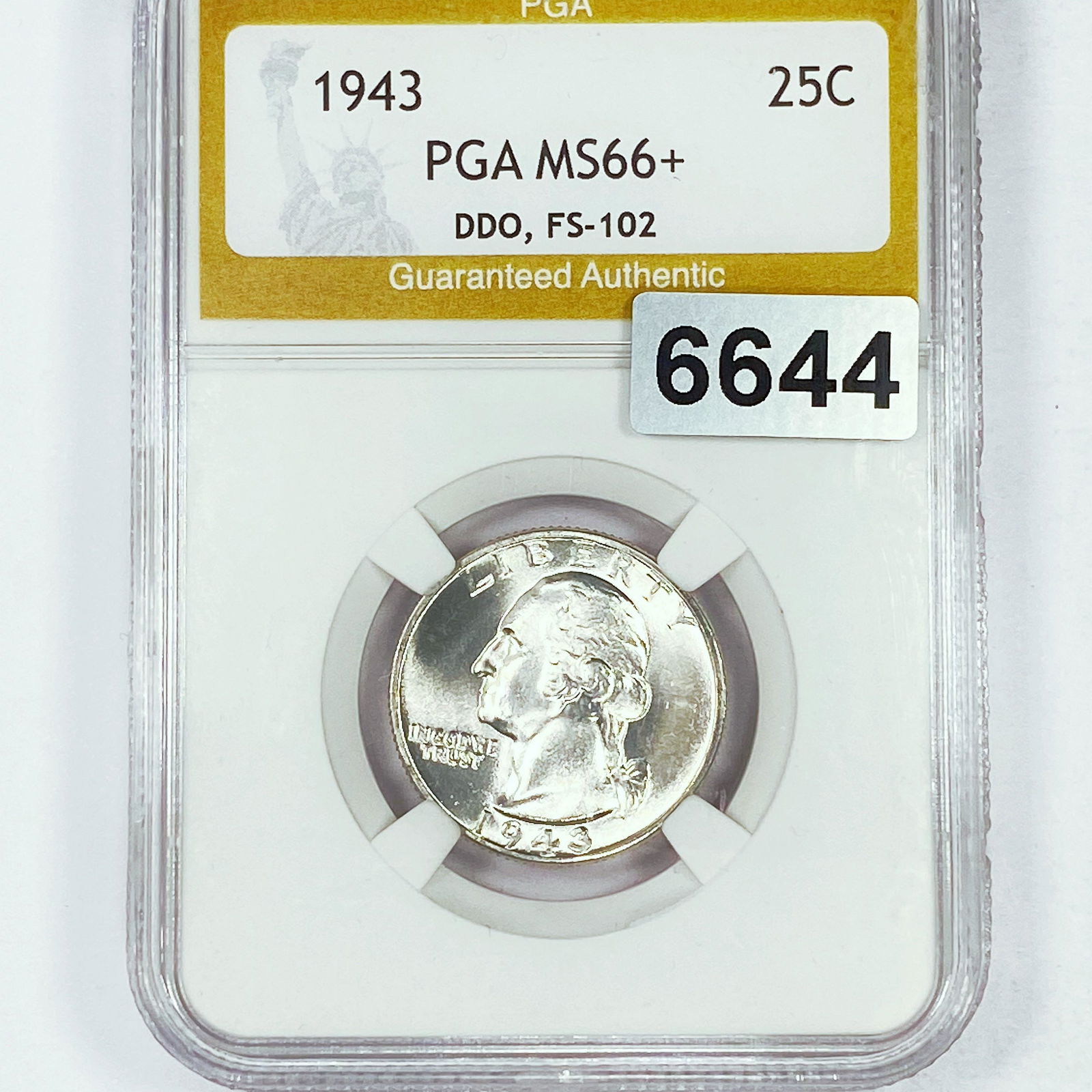 1943 DDO, FS-102 Washington Silver Quarter (1 of 2)