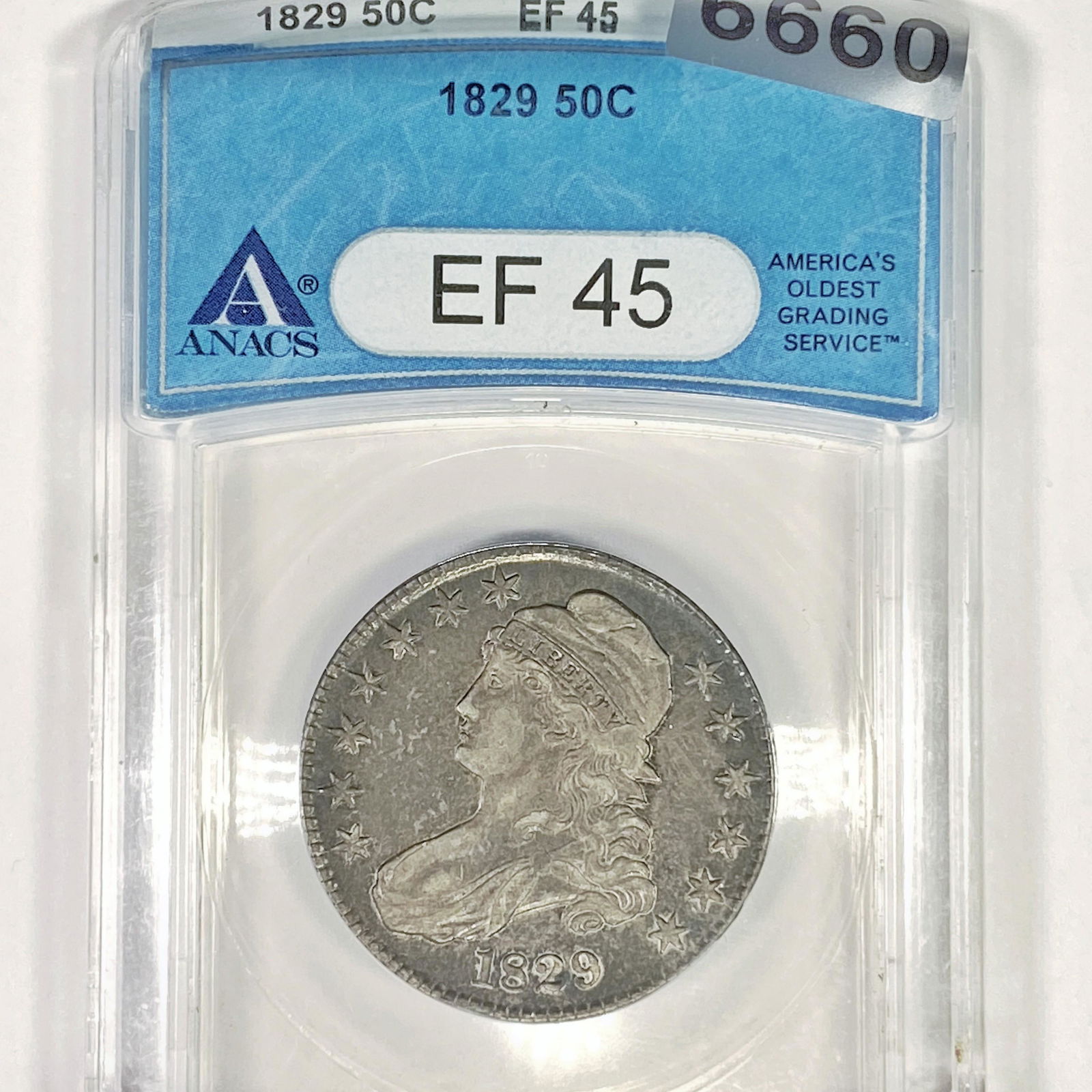 1829 Capped Bust Half Dollar ANACS - EF45 (1 of 2)