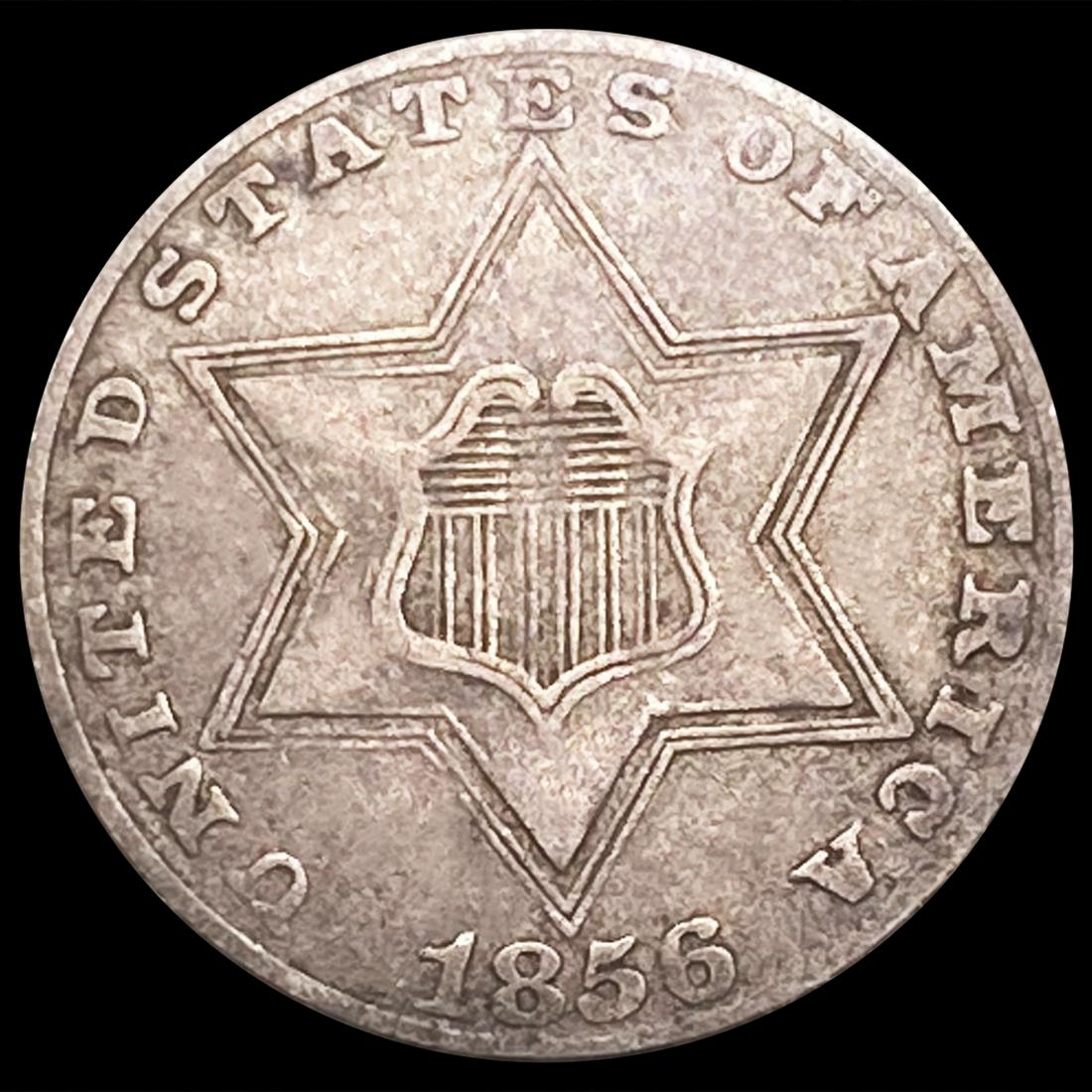 1856 Silver Three Cent LIGHTLY CIRCULATED (1 of 2)