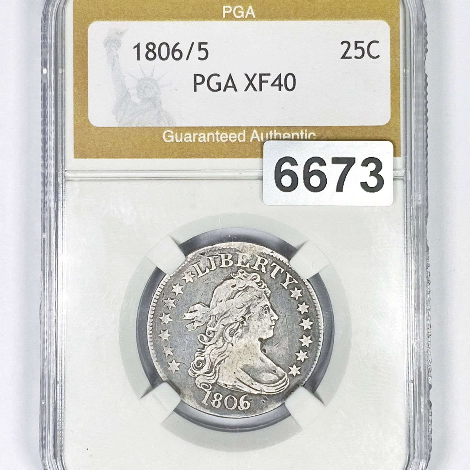 1806/5 Draped Bust Quarter PGA - XF40 (1 of 2)