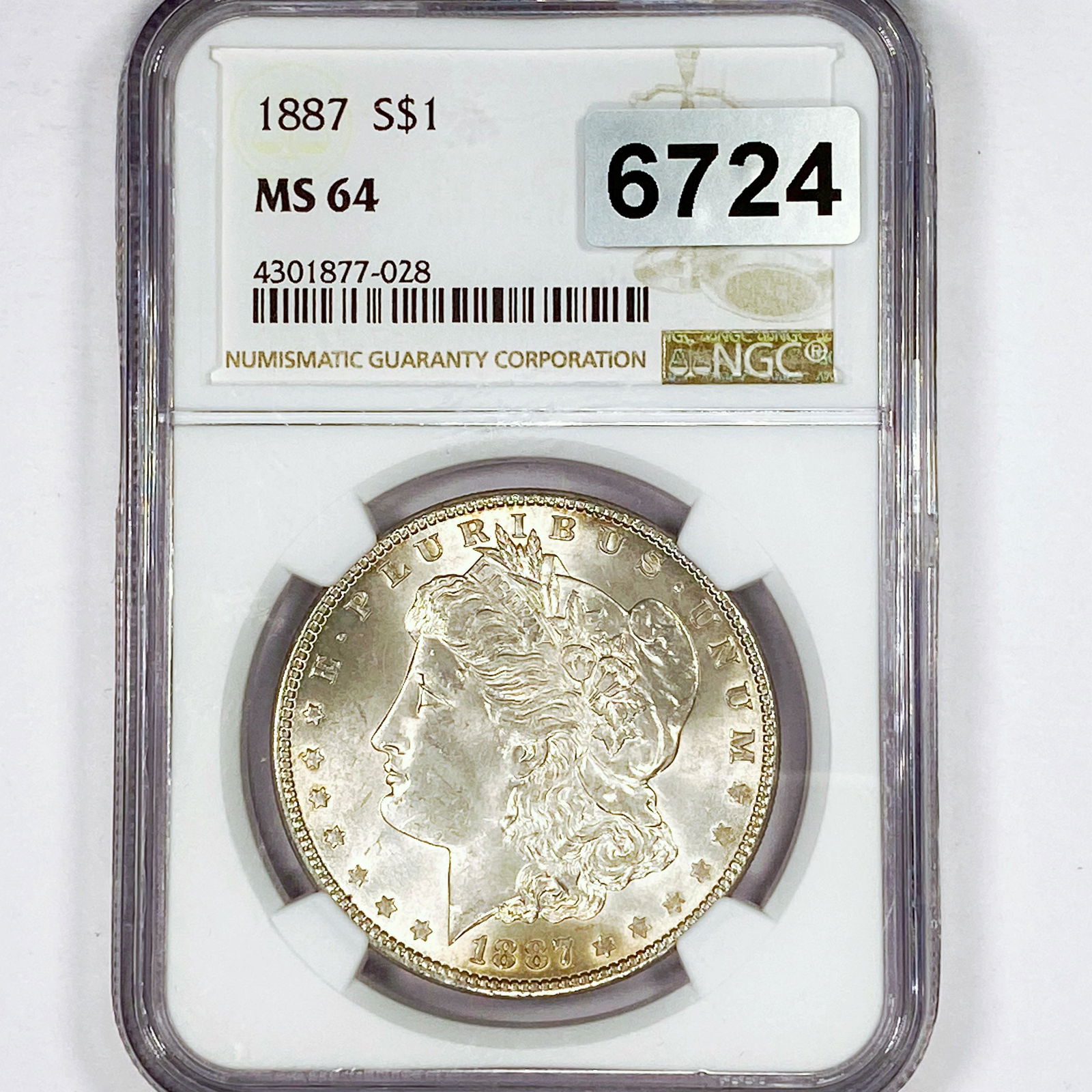 1887 Morgan Silver Dollar NGC - MS64 (1 of 2)