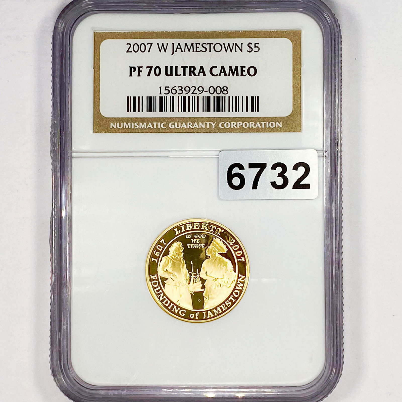 2007-W Jamestown $5 Gold Half Eagle NGC - PF70 UC (1 of 2)