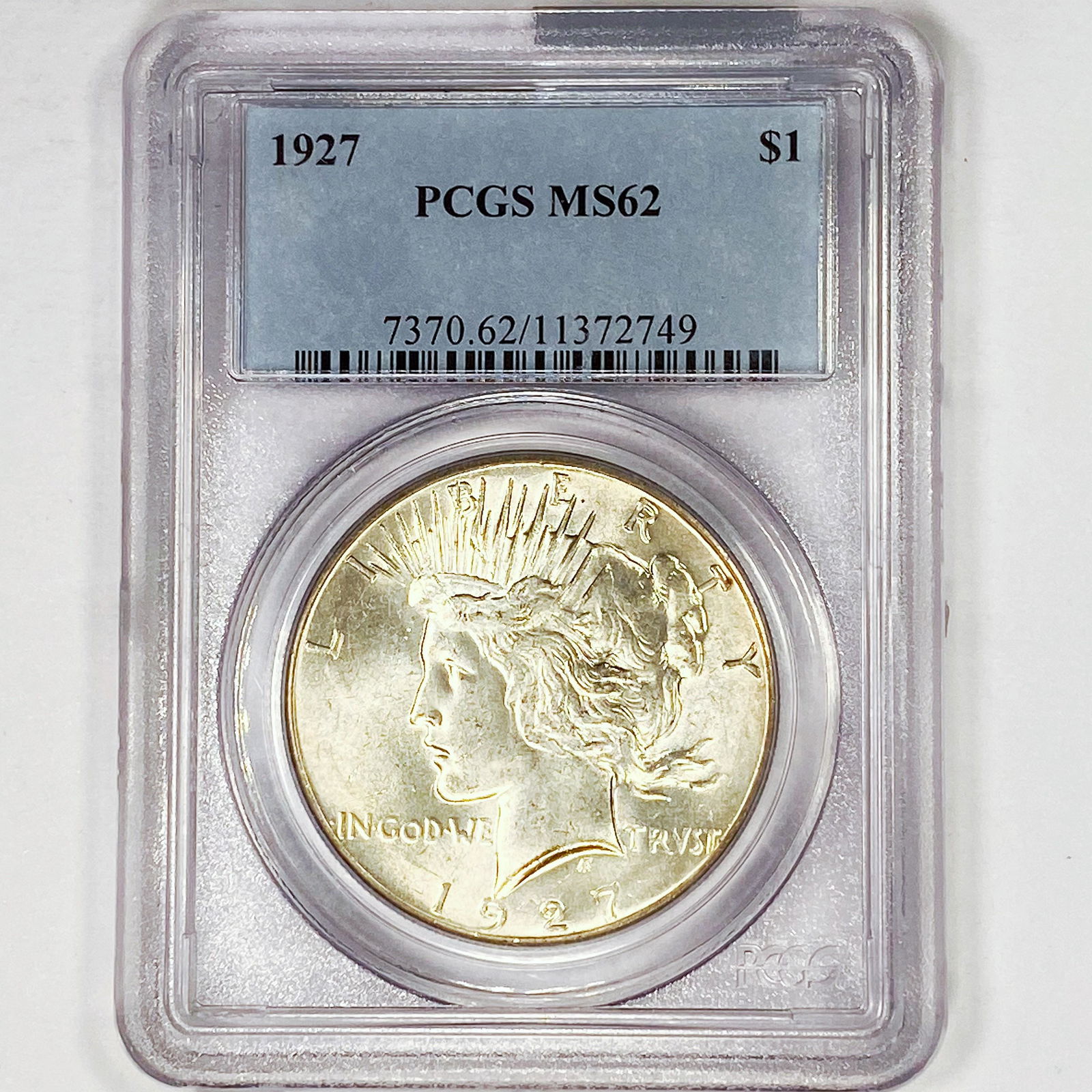 1927 Silver Peace Dollar PCGS - MS62 (1 of 2)