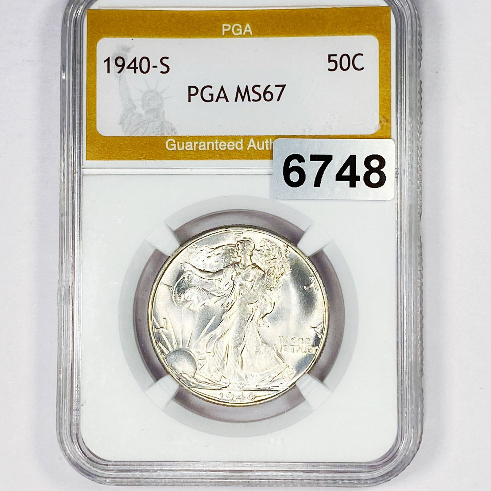 1940-S Walking Liberty Half Dollar PGA - MS67 (1 of 2)