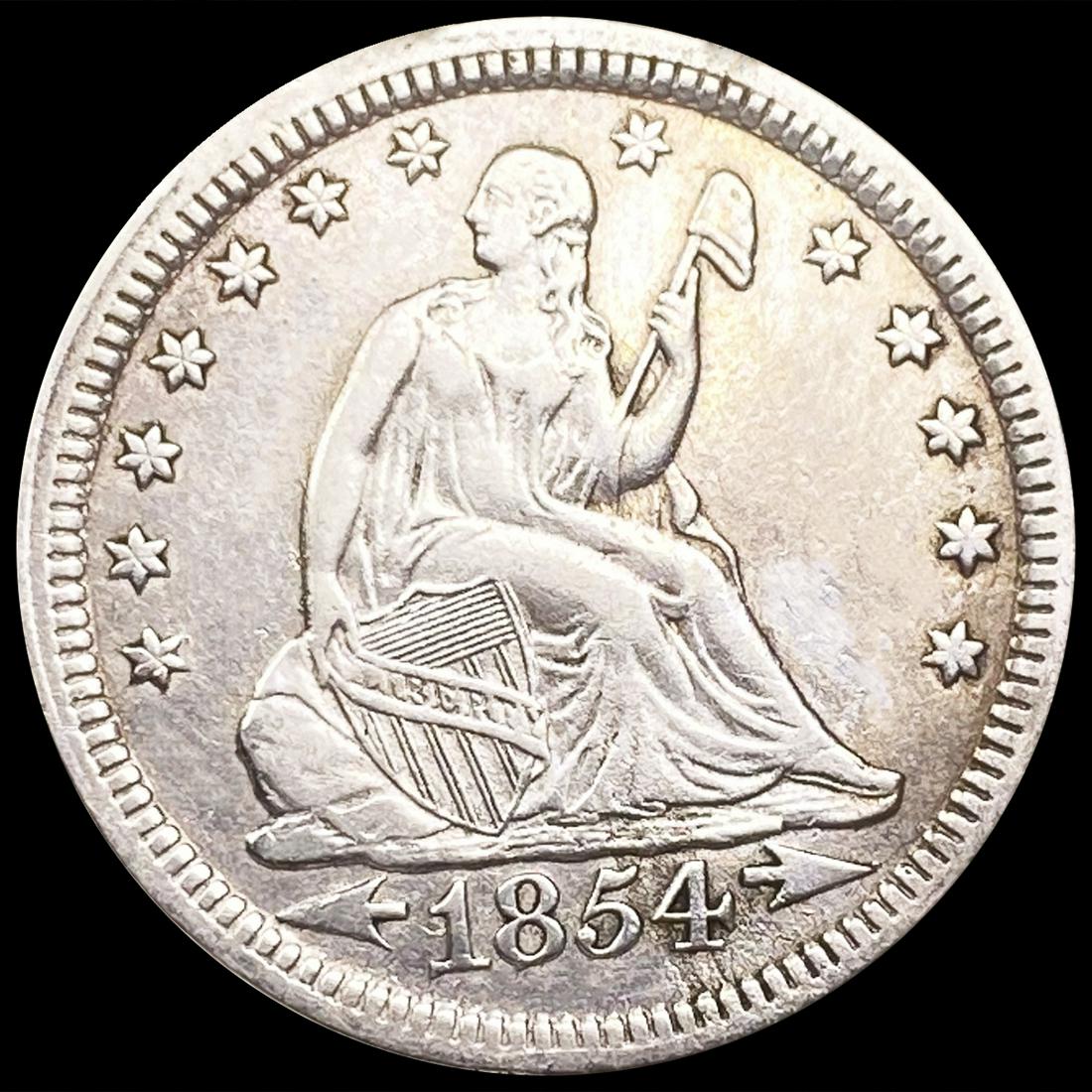 1854 Arrows Seated Liberty Quarter UNCIRCULATED (1 of 2)