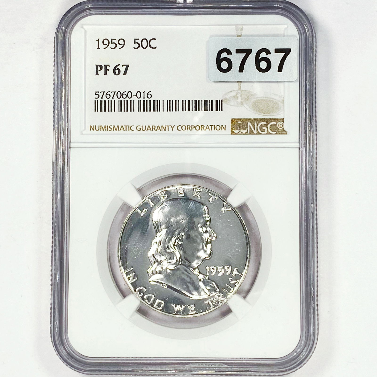 1959 Franklin Half Dollar NGC - PF67 (1 of 2)
