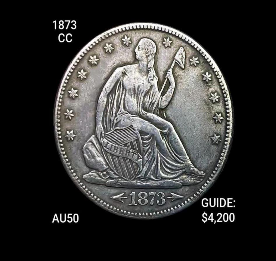 1873-CC Seated Liberty Half Dollar HIGH GRADE (1 of 2)