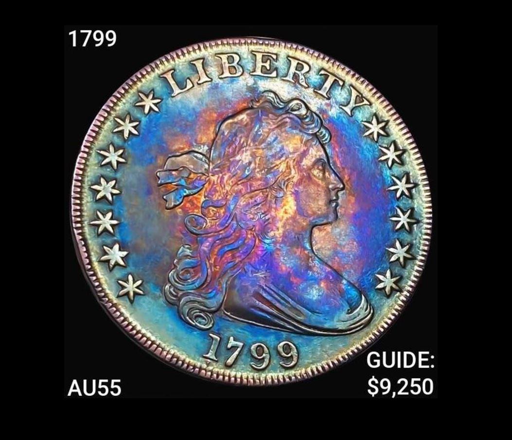 1799 Draped Bust Dollar CHOICE AU (1 of 2)