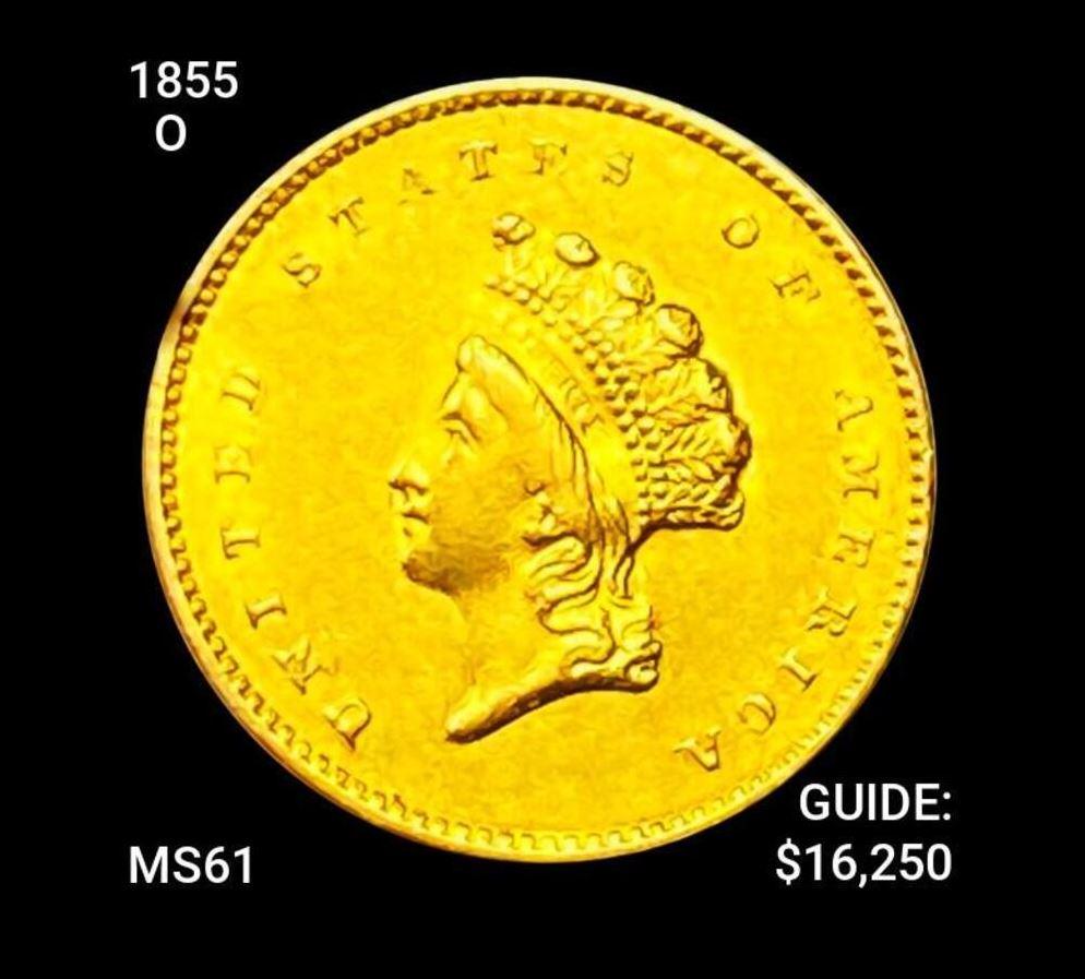 1855-O Rare Gold Dollar UNCIRCULATED (1 of 2)