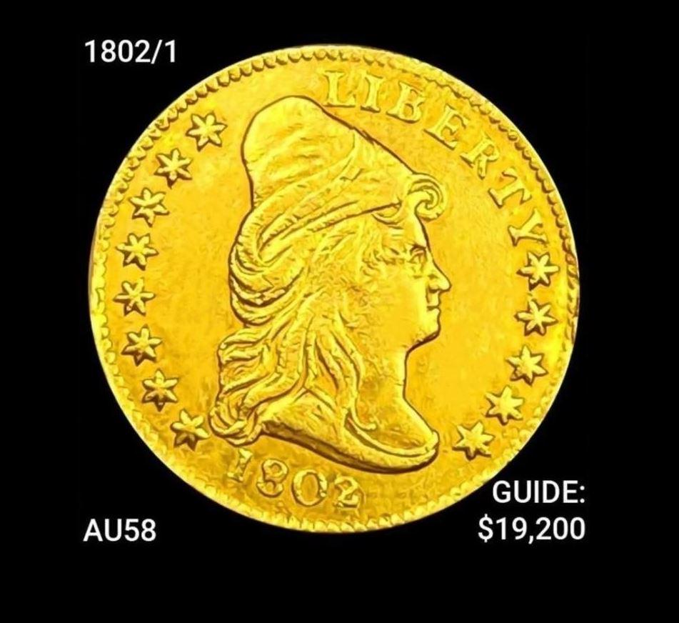 1802/1 $2.50 Gold Quarter Eagle CHOICE AU (1 of 2)