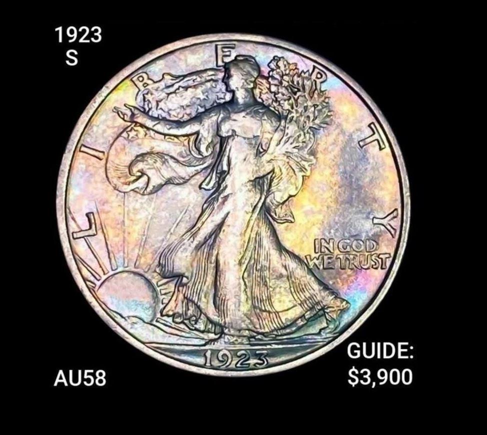 1923-S Walking Liberty Half Dollar CHOICE AU (1 of 2)