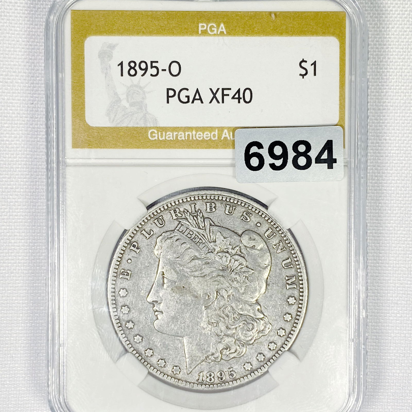 1895-O Morgan Silver Dollar PGA - XF40: 1895-O Morgan Silver Dollar PGA - XF40