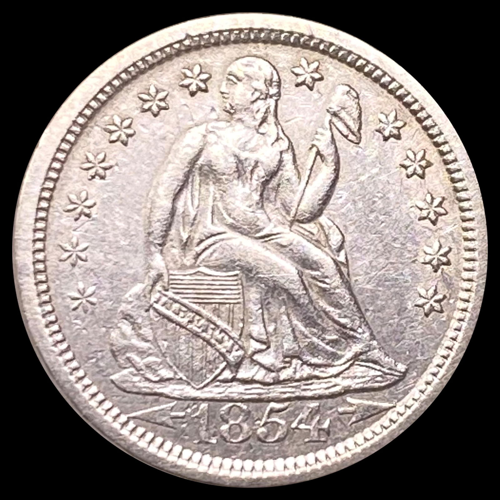 1854-O Arrows Seated Liberty Dime UNCIRCULATED (1 of 2)