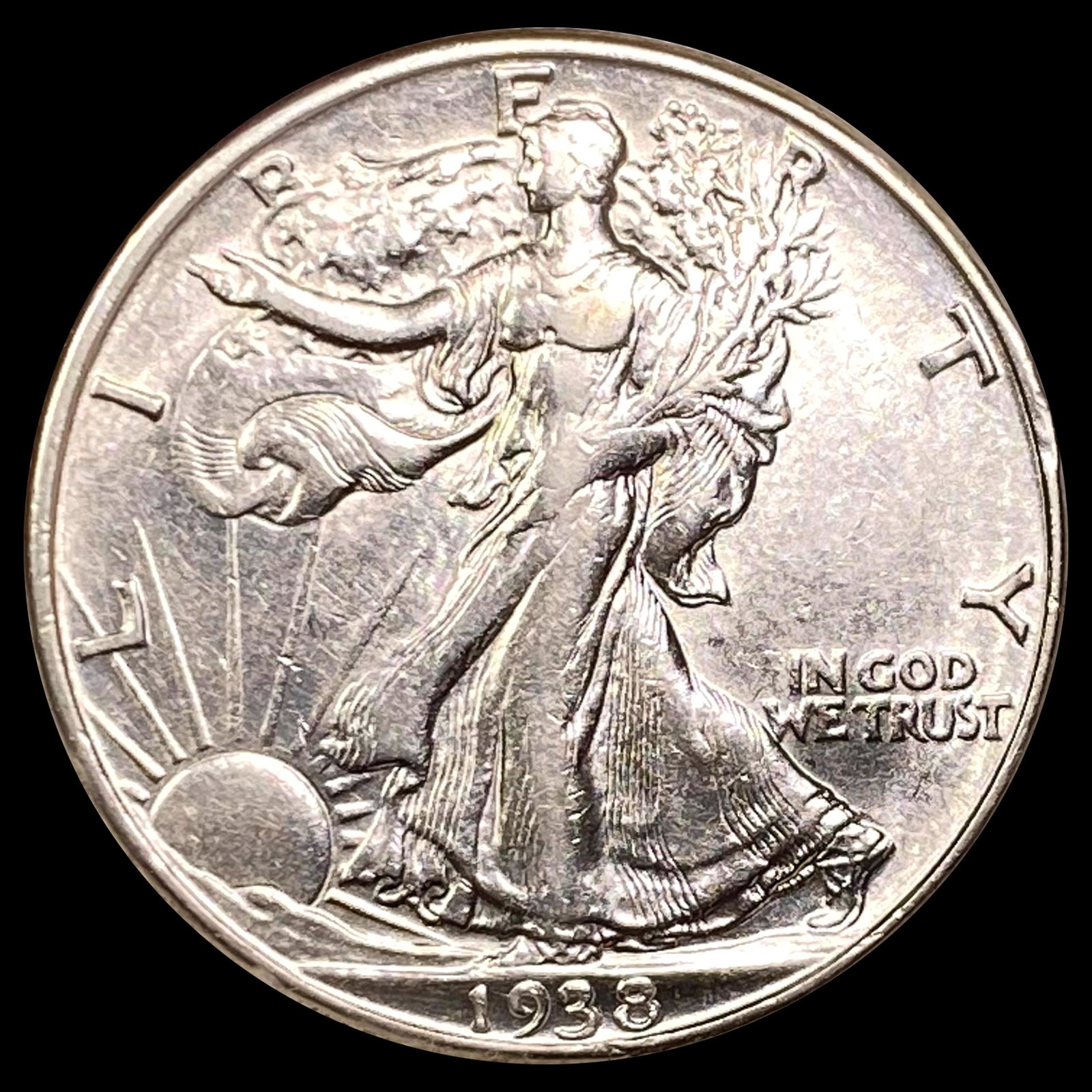 1938-D Walking Liberty Half Dollar UNC (1 of 2)