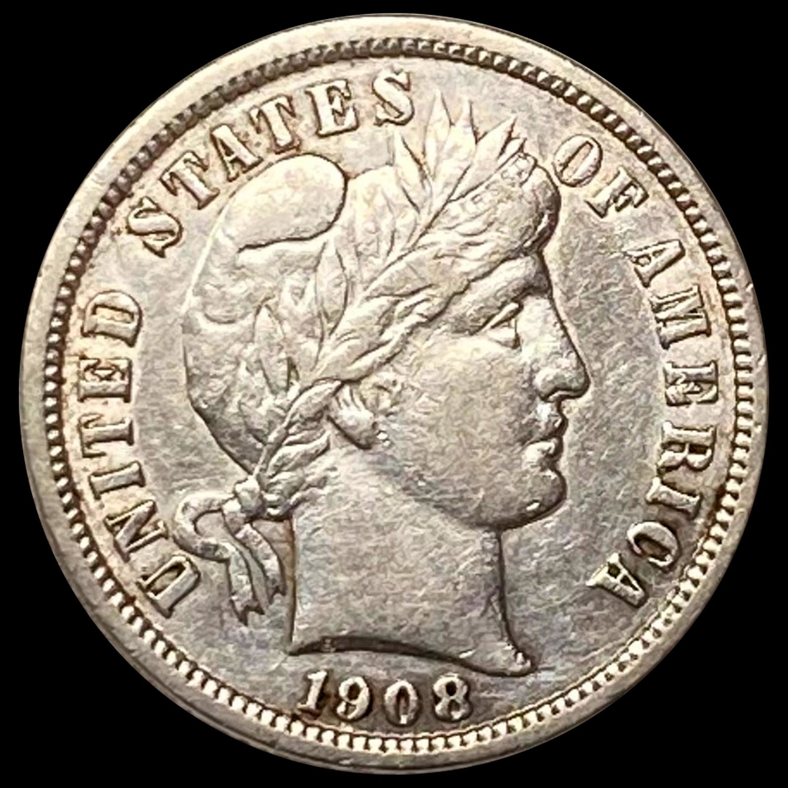 1908-D Barber Dime CLOSELY UNCIRCULATED (1 of 2)