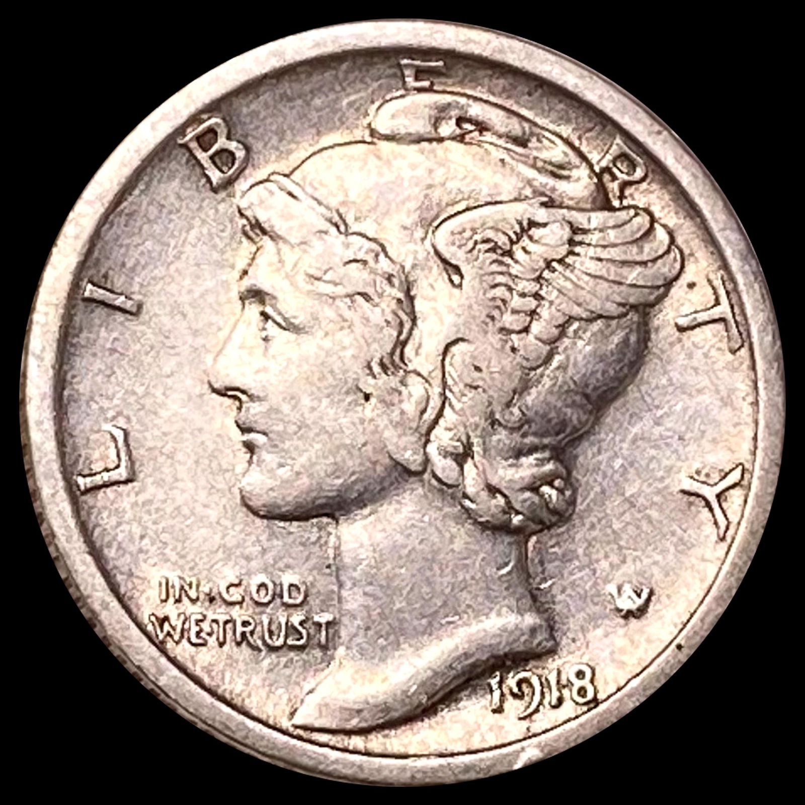 1918 Mercury Dime ABOUT UNCIRCULATED (1 of 2)