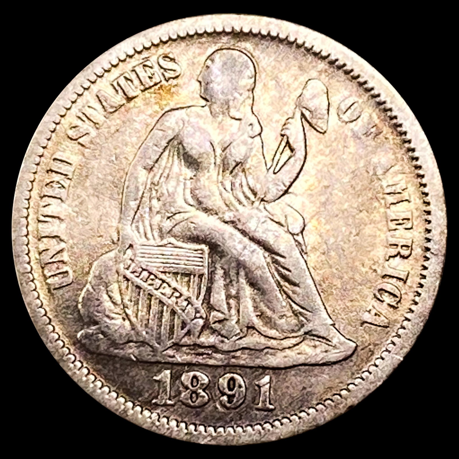 1891 Seated Liberty Dime CLOSELY UNCIRCULATED (1 of 2)