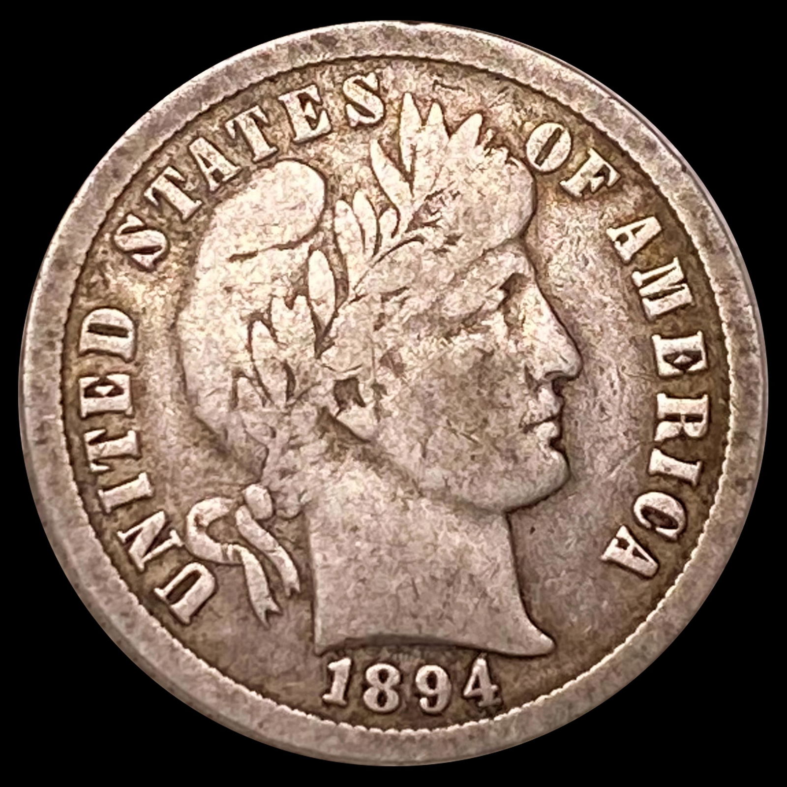 1894-O Barber Dime NEARLY UNCIRCULATED (1 of 2)