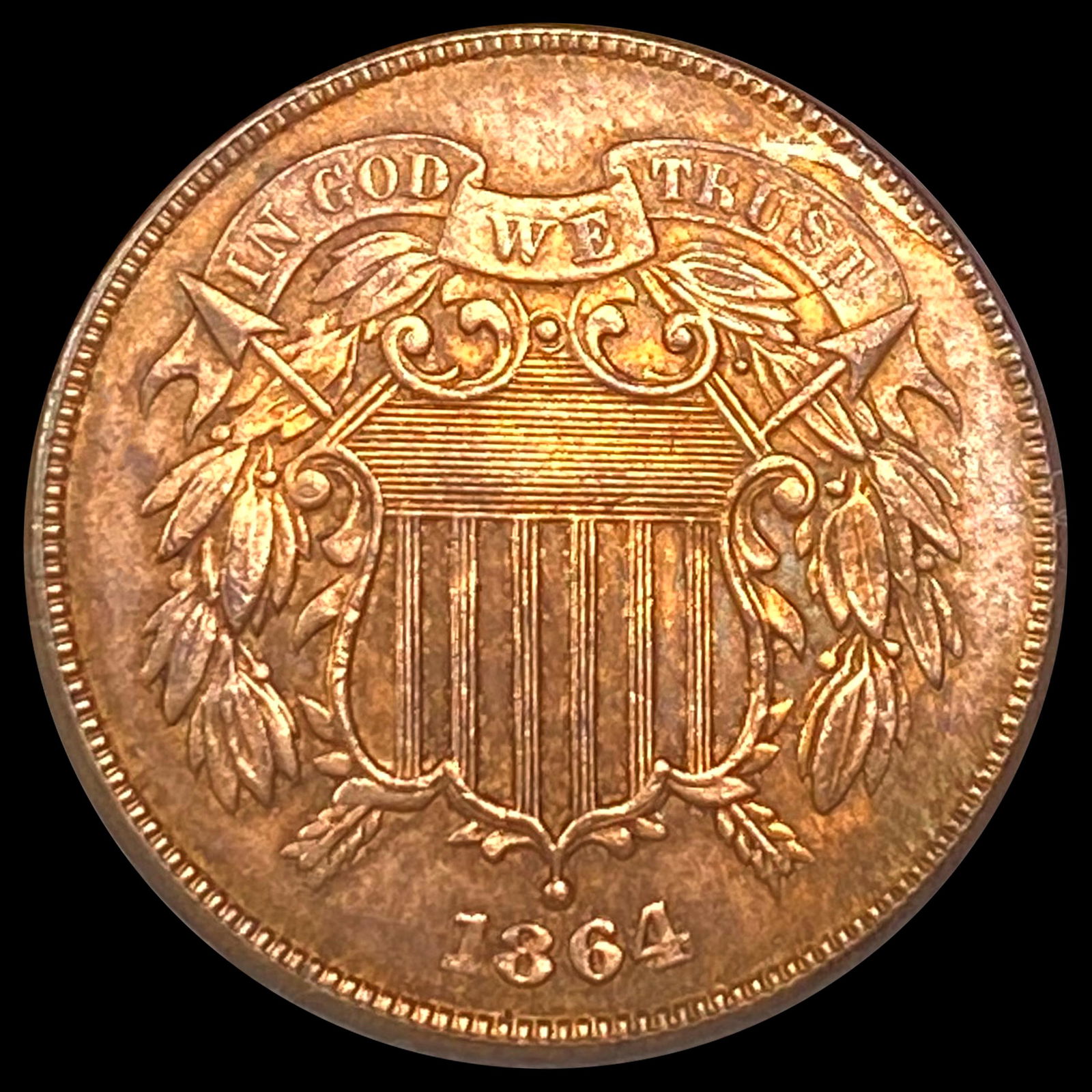 1864 RD Two Cent Piece UNCIRCULATED (1 of 2)