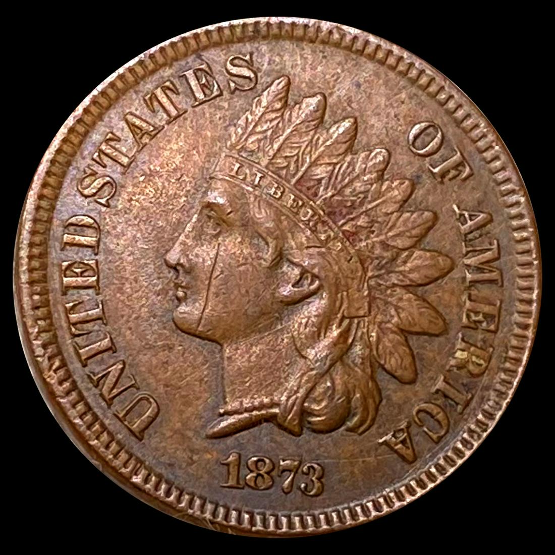 1873 Indian Head Cent CLOSELY UNCIRCULATED (1 of 2)