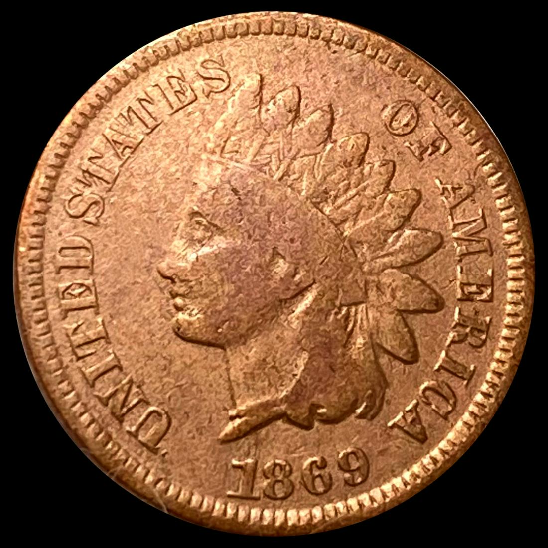 1869 Indian Head Cent ABOUT UNCIRCULATED (1 of 2)
