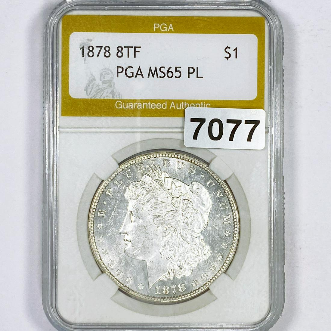 1878 8TF Morgan Silver Dollar PGA - MS65 PL (1 of 2)