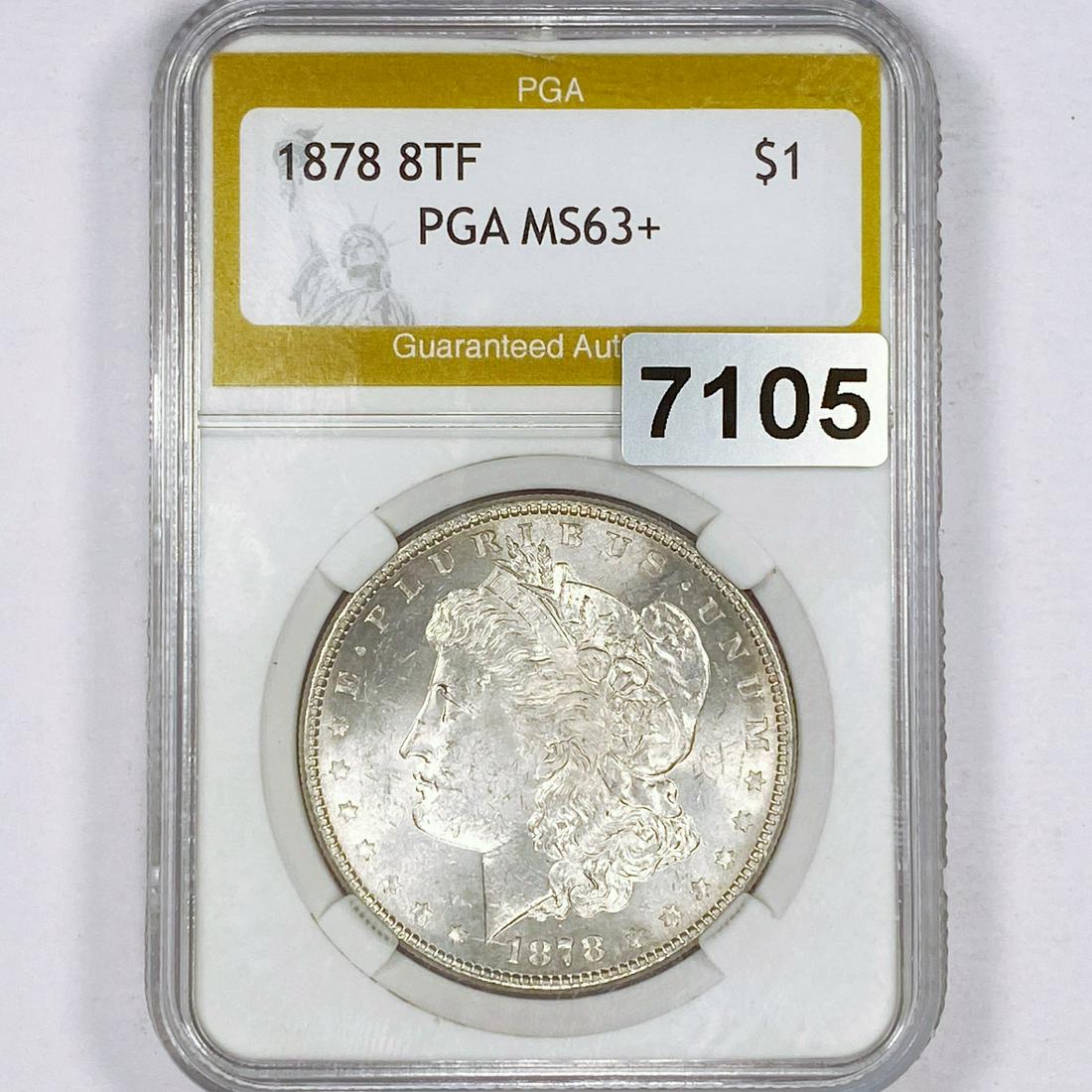 1878 8TF Morgan Silver Dollar PGA - MS63+ (1 of 2)