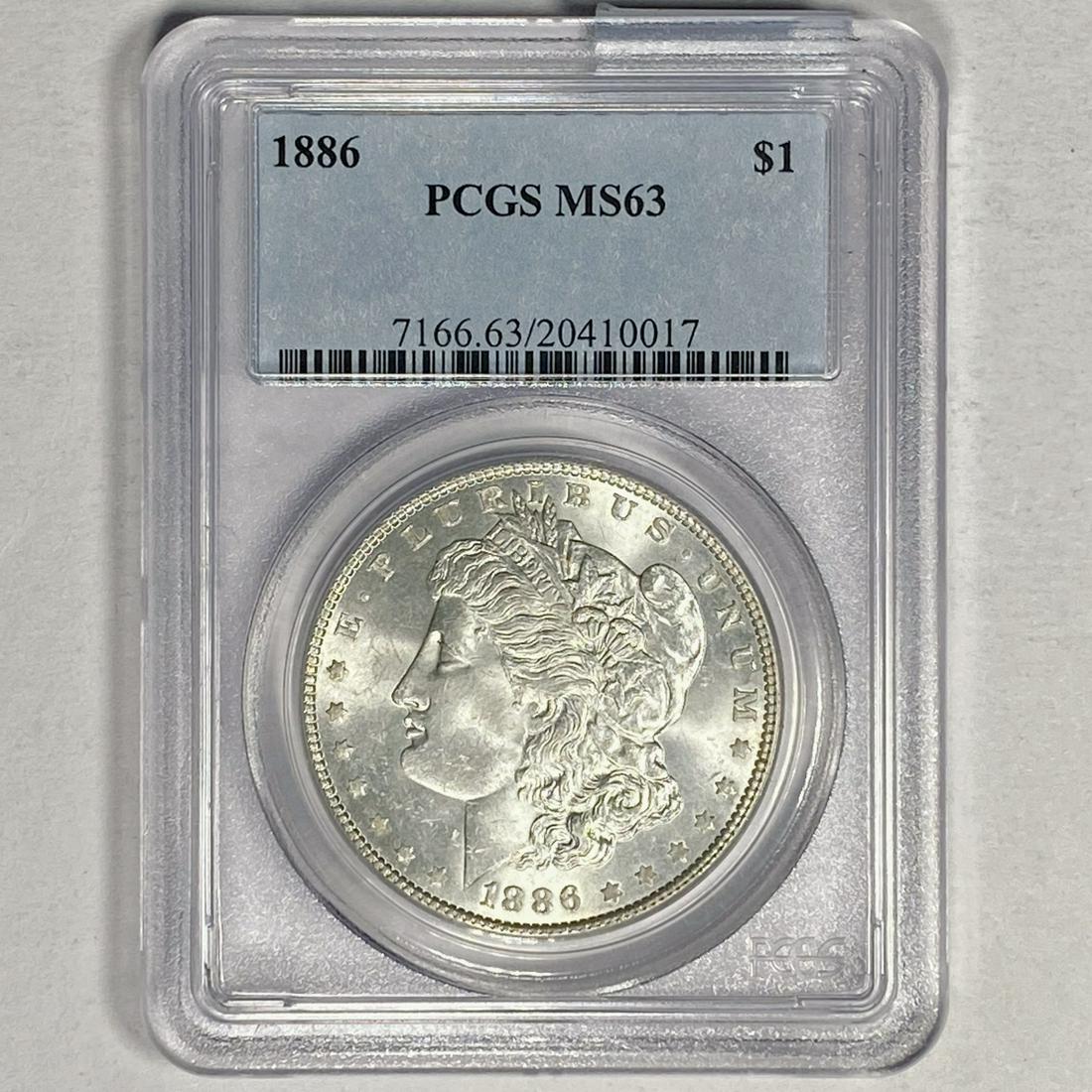 1886 Morgan Silver Dollar PCGS - MS63 (1 of 2)