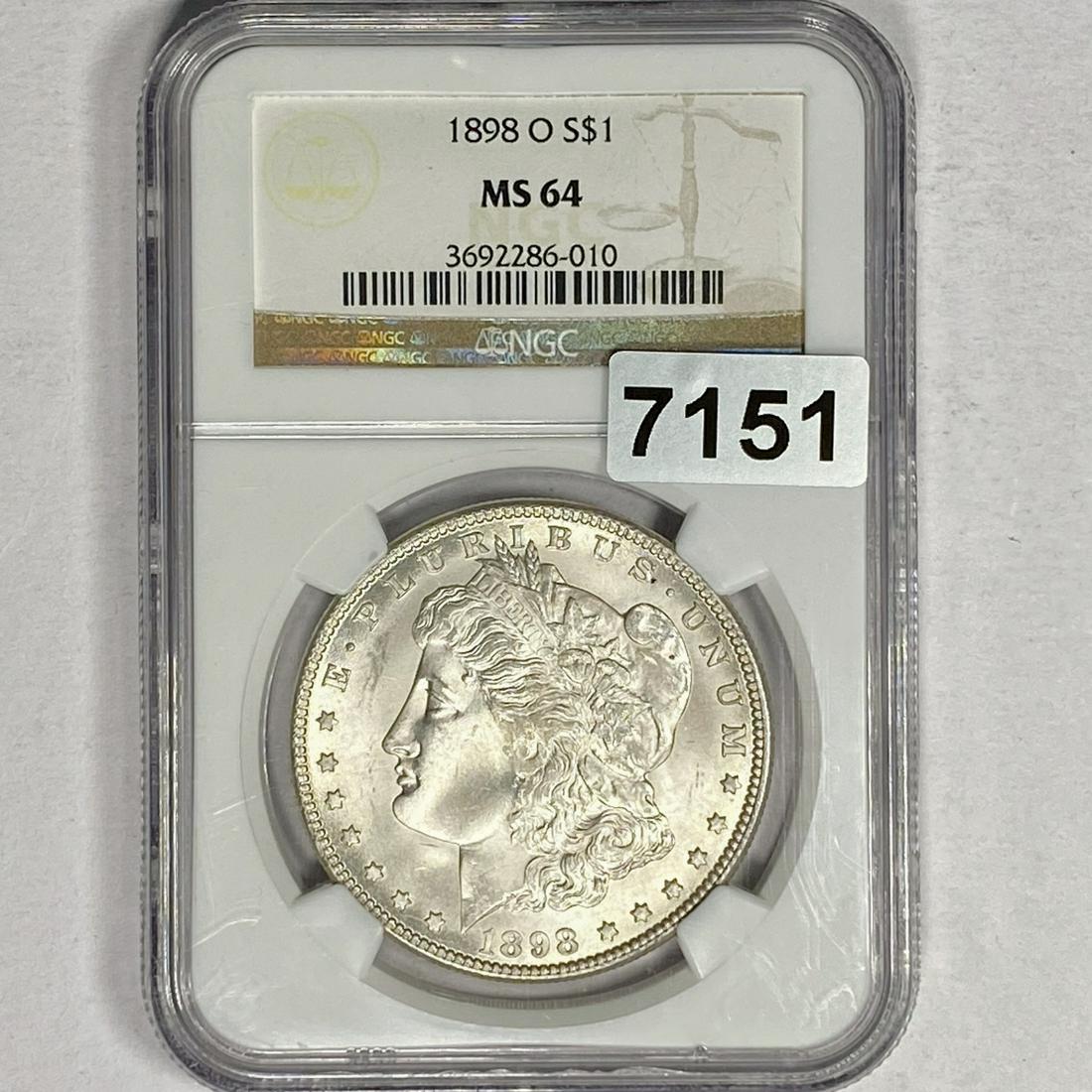 1898-O Morgan Silver Dollar NGC - MS64 (1 of 2)