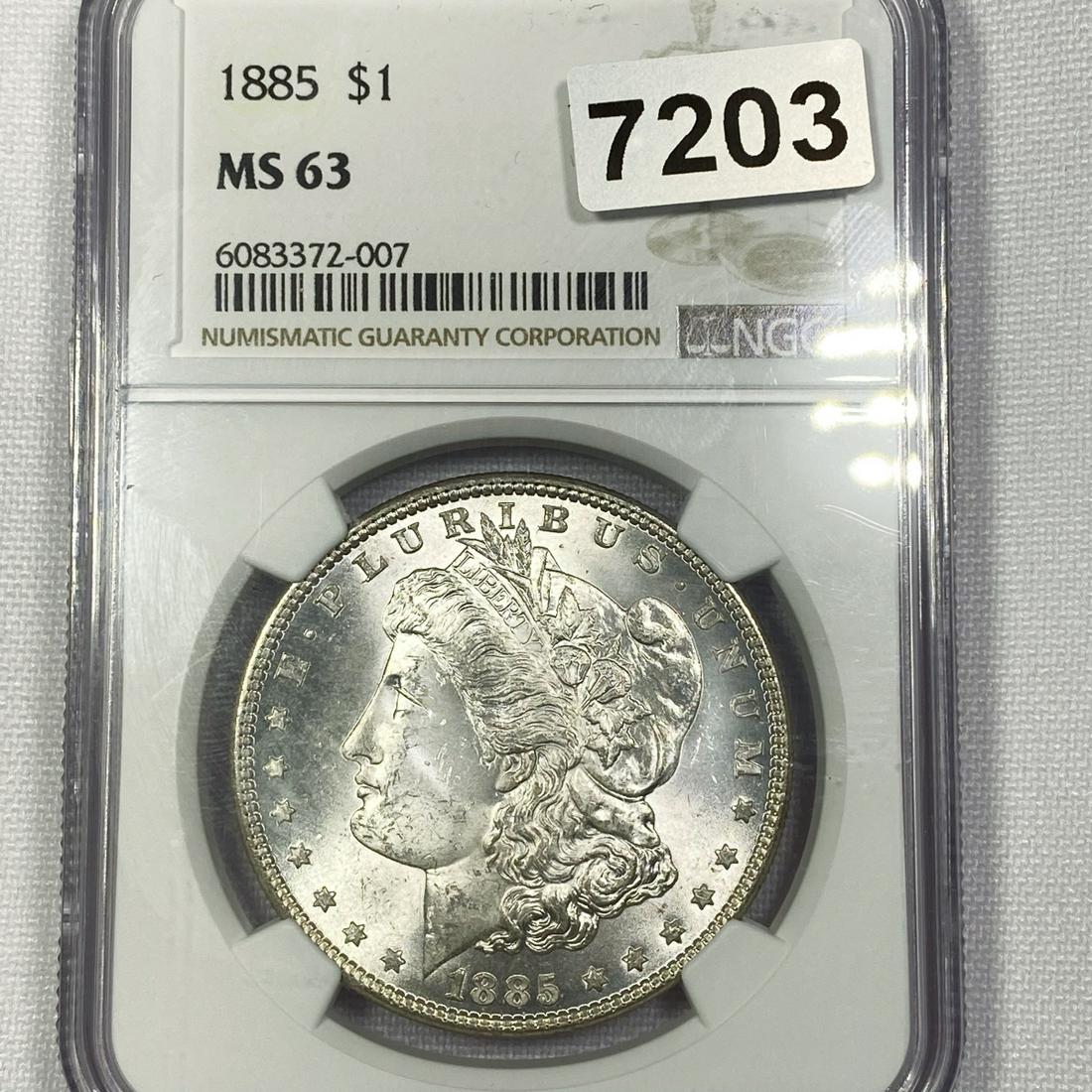 1885 Morgan Silver Dollar NGC - MS63 (1 of 2)