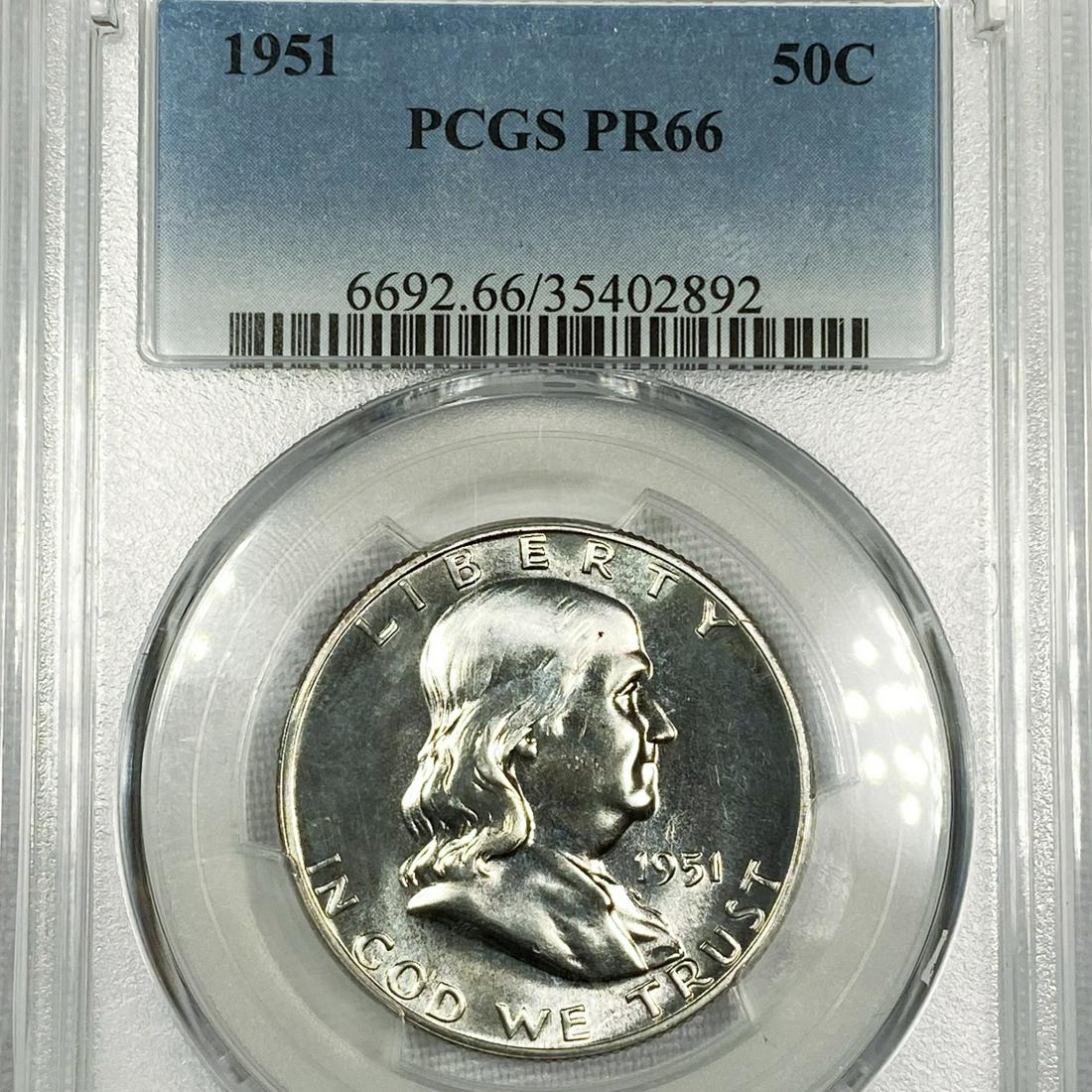 1951 Franklin Half Dollar PCGS - PR66 (1 of 2)