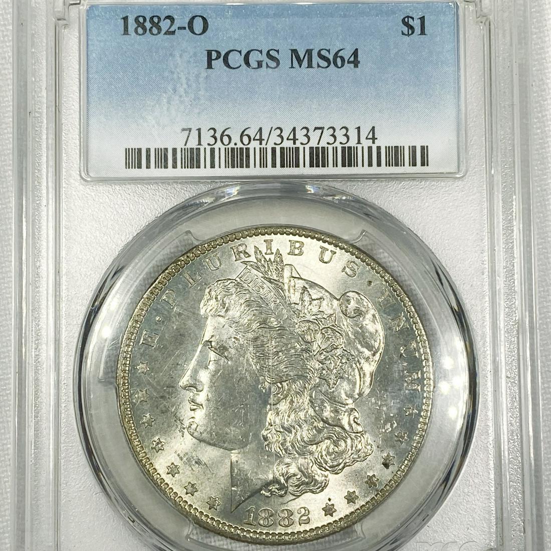 1882-O Morgan Silver Dollar PCGS - MS64 (1 of 2)