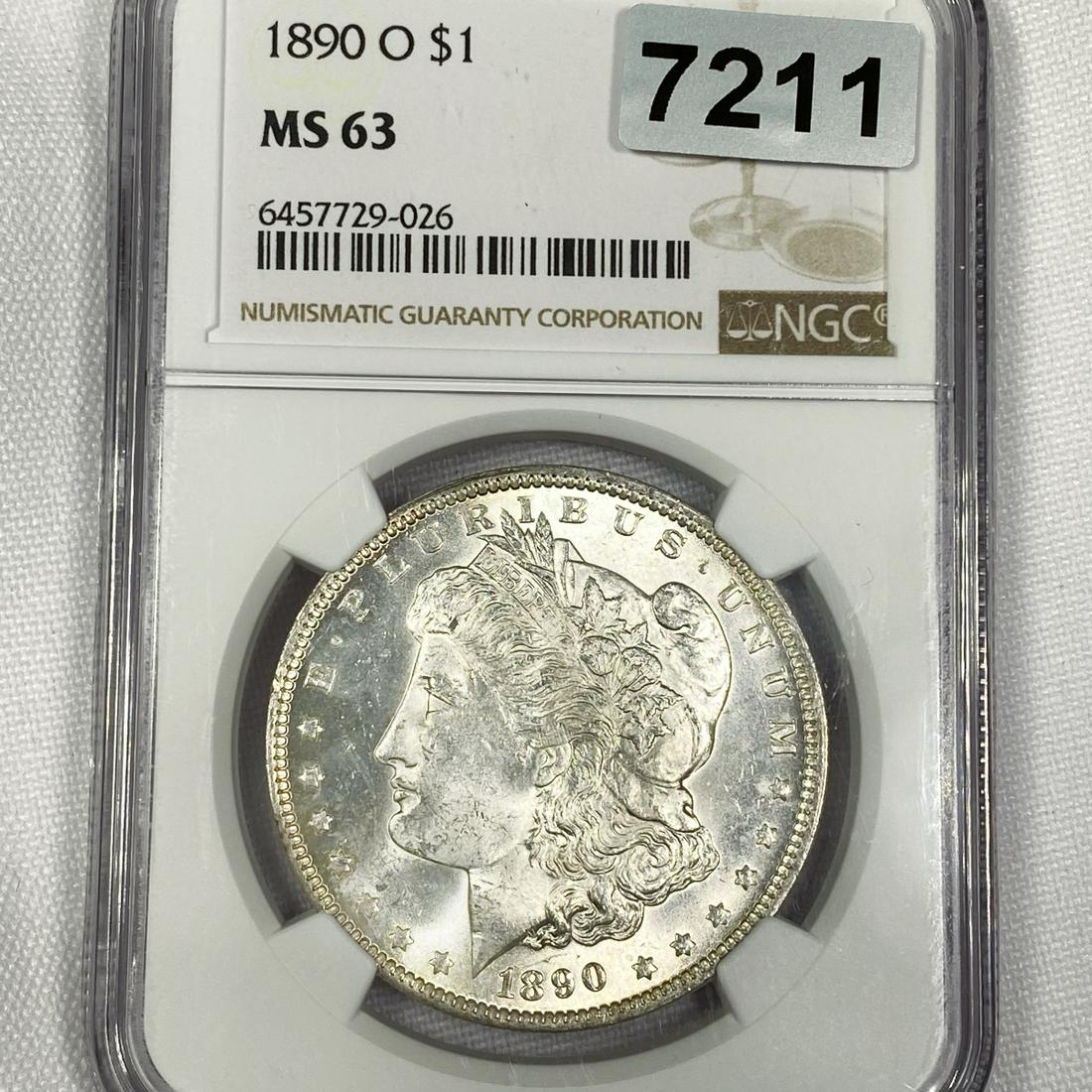 1890-O Morgan Silver Dollar NGC - MS63 (1 of 2)