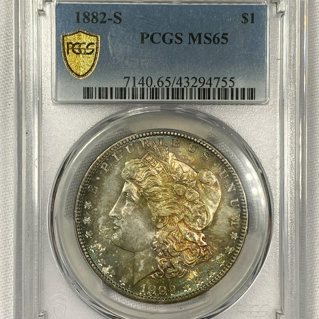 1882-S Morgan Silver Dollar PCGS - MS65 (1 of 2)